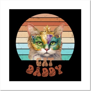 Cat Daddy Black Cat Vintage Eighties Style Cat Retro Posters and Art